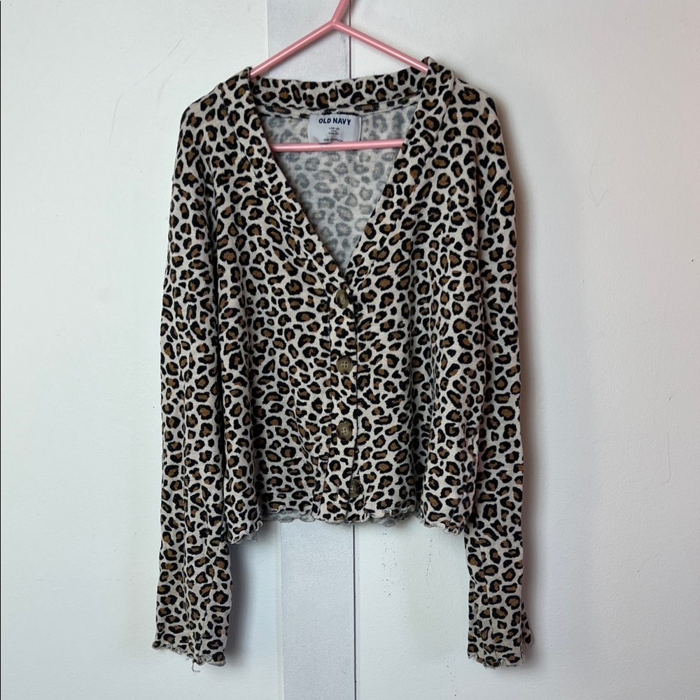Old Navy Animal Print Button-Up Shirt